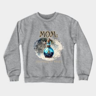 Mom: Steampunk At Heart Vintage Bottle - Golden Version Crewneck Sweatshirt
